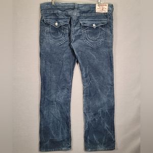 True Religion Jeans Mens 42  Blue Denim Straight leg Actual (44x33 )